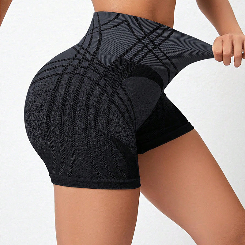 Women's High Waisted Gradient Fitness Shorts